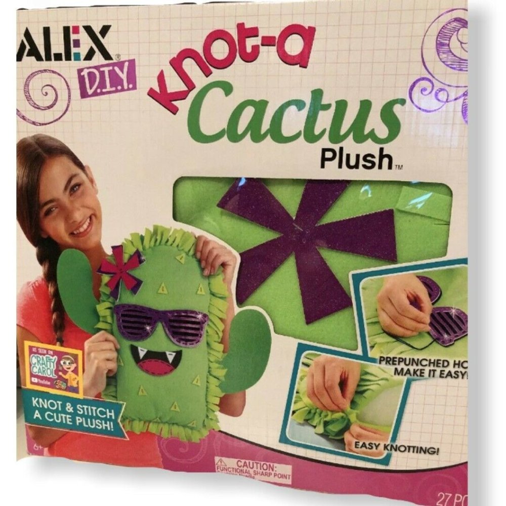 ALEX DIY Knot A cactus plush easy knot and stitch